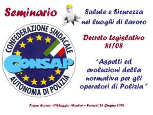 Seminario Sicurezza Lavoro CONSAP