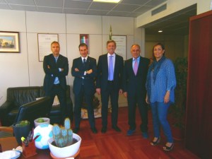 Direzione Centrale Anticrimine, Servizio Controllo del Territorio. Nella foto da sinistra, il Segretario Nazionale Elisabetta Ricchio, il Direttore del Servizio del Controllo del Territorio dr. Maurizio Vallone, il Segretario Generale Nazionale Giorgio Innocenzi, il Segretario Generale Provinciale Aggiunto di Roma Gianluca Guerrisi e il Segretario Locale presso il Reparto Prevenzione Crimine Lazio Federico Roberti