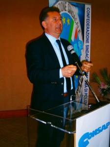 Cesario Bortone, Coordinatore Nazionale CONSAP del Centro Italia, presente all'incontro presso la Questura