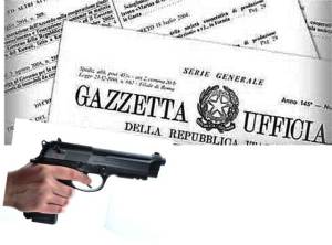 Polizia, solo attestazione di servizio per il porto d'armi, modificato il Decreto del Ministero della Sanità 
