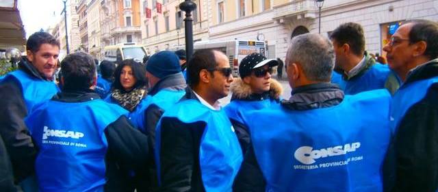 Manifestazione CONSAP contro i tagli alla sicurezza