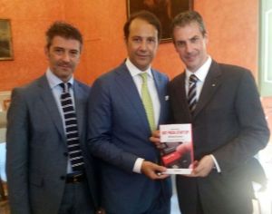 Da sinistra, il dr Antonio Derinaldis Coordinatore di sede Roma Università Telematica Pegaso, il dr. Danilo Iervolino - Presidente delle Università Mercatorum e Pegaso - autore del libro, Gianluca Guerrisi Segretario Generale Aggiunto CONSAP di Roma
