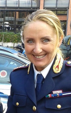 Il Dirigente della Sezione Polizia Stradale di Roma dott.ssa Elisabetta Mancini