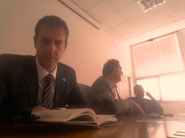 Polizia, Compendio Castro Pretorio, esito assemblea sindacale, nella foto Guerrisi, Bortone e D'Anastasio