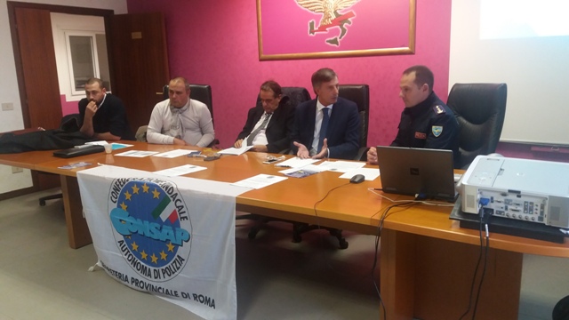 Assemblea Sindacale CONSAP al Reparto Prevenzione Crimine Lazio, il saluto del Dirigente del Reparto dr. Federico Zaccaria