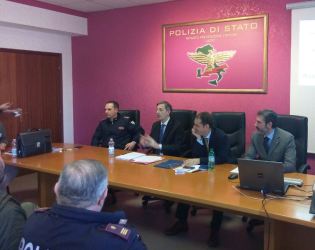 Reparto Prevenzione Crimine LAZIO: da sinistra il dirigente dr. Federico Zaccaria, il Segretario Generale Nazionale CONSAP Giorgio Innocenzi, il Presidente Nazionale CONSAP Mauro Pantano e il Segretario Generale Aggiunto di Roma CONSAP Gianluca Guerrisi