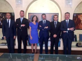 da sinistra: il dr Domenico Cerbone, Profili, la dott.ssa Anna Maria Di Paolo, Guerrisi, Celesrino e Turicchi