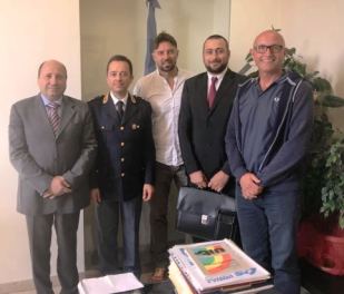 da sinistra: Di Niro, il dr Busacca, Matalone, Cesario e Salvucci