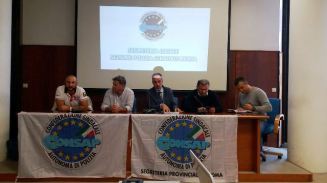 Sezione Polizia Stradale di Roma: da sinistra Quaglieri, Vannoni, Spagnoli, Bortone e Rosati