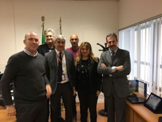 Fiumicino, V^ Zona: da sinistra Capodanno, Di Fazio, il Direttore dr Megale, Paradisi, Feminò e Guerrisi