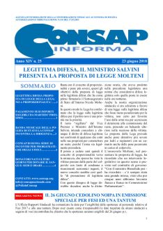 CONSAP Informa n. 25 del 23 Giugno 2018