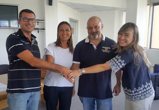 La nuova Segreteria Locale CONSAP all'Ufficio Divisione Immigrazione della Questura di Roma. Da sinistra: Andrea Modista, Monica Oberholtzer, Alessandro Veroli e Monica Proietti