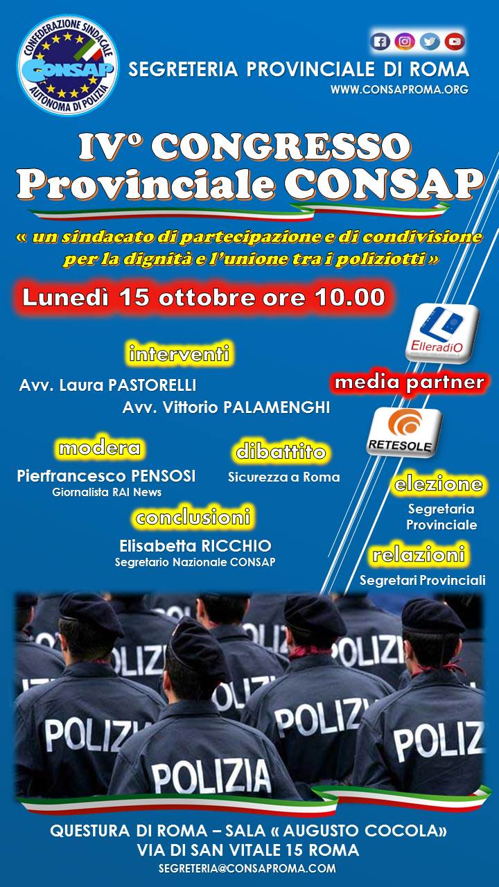 IV° Congresso Provinciale CONSAP Roma