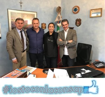 Segreteria Generale CONSAP, nella foto da sinistra; Bortone, Miccinilli, Ricchio e Guerrisi