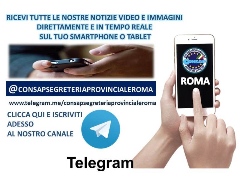 Canale Telegram CONSAP Roma