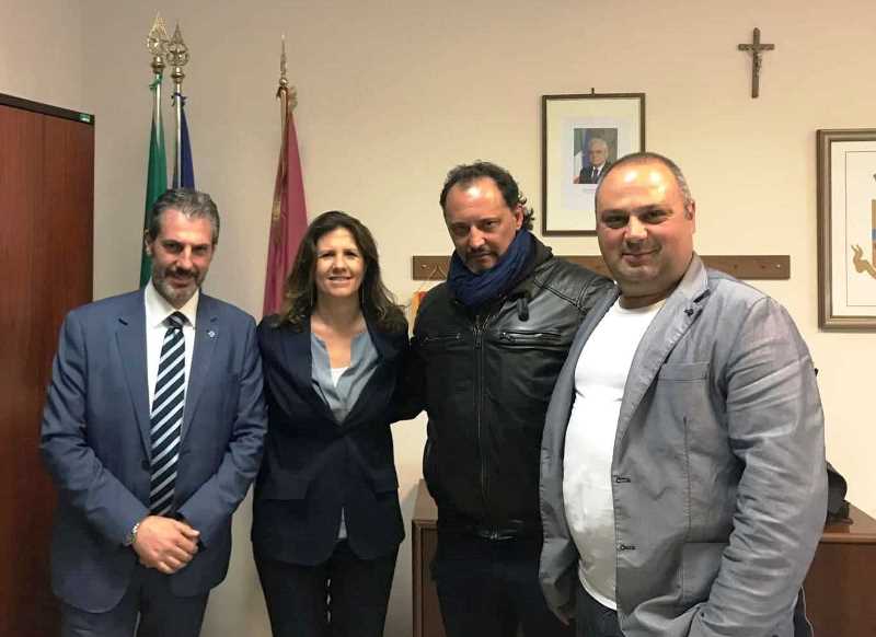 Ufficio del Questore Vicario, nella foto da sinistra: Guerrisi, il Vice Questore Vicario dott.ssa Matarazzo, Salvatori e Castelli
