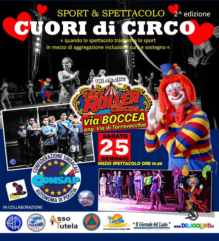CUORI di CIRCO II edizione – Sabato 25 Gennaio 2020 – Roma – Rony Roller Circus