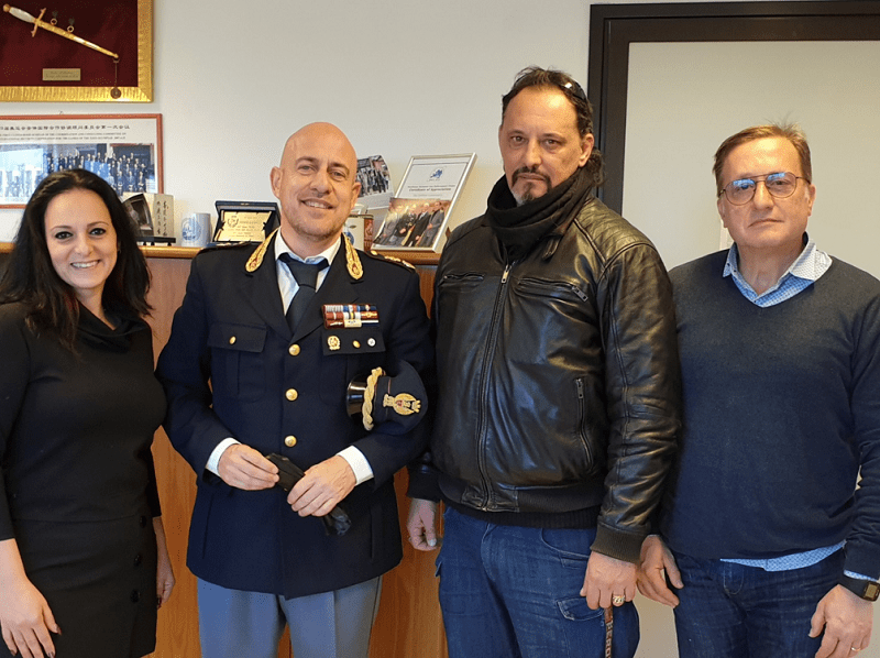 Roma - Commissariato P.S. Fidene/Serpentara. Da sinistra il Segretario Nazionale M. Carolina CENTO, il dr Fabio GERMANI, il Segretario Provinciale Generale Aggiunto di Roma Gianluca "DRAGO" SALVATORI
