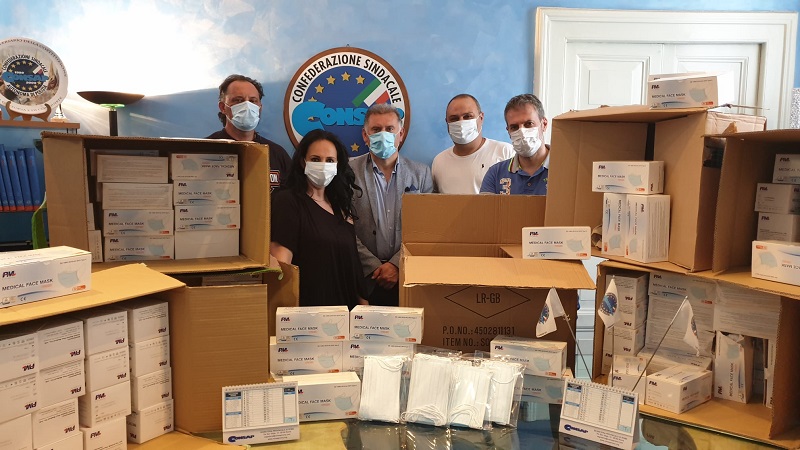 Mascherine di Protezione Omaggio per i poliziotti della CONSAP