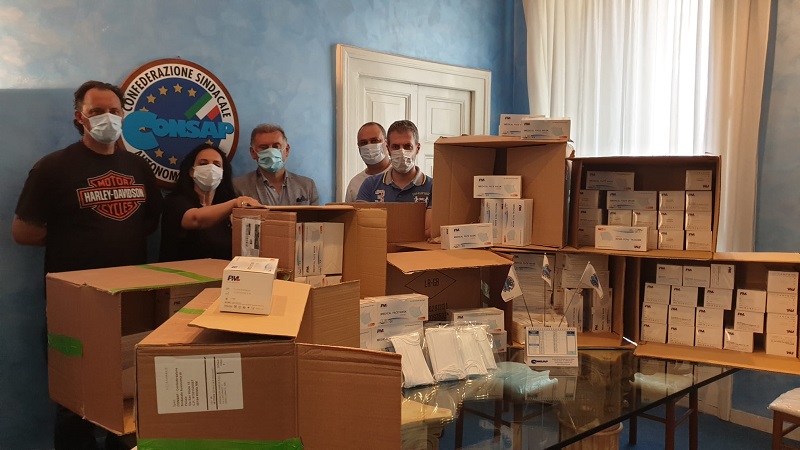 Mascherine di Protezione Omaggio per i poliziotti della CONSAP