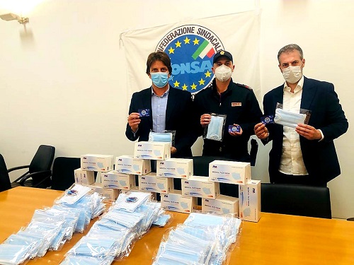 Consegna Mascherine DPI Palazzo Chigi