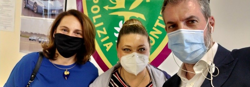 Mascherine omaggio ai Poliziotti di Aeroporto di FIUMICINO