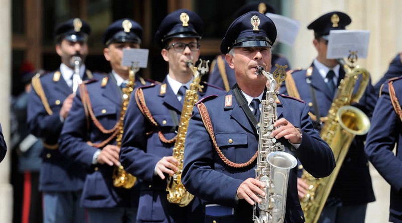 Fanfara Polizia di Stato in azione