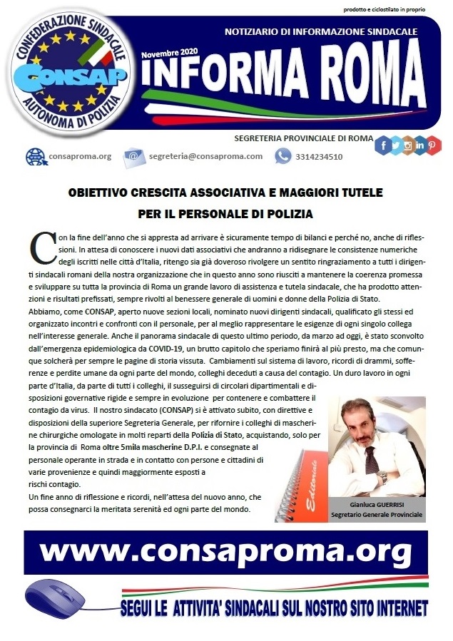 Informa Roma Novembre 2020 (consaproma.org)