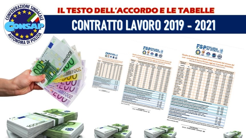 Contratto Polizia di Stato 2019-2021- CONSAP Polizia di Stato