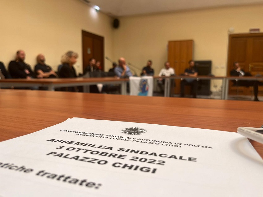 ASSEMBLEA SINDACALE CONSAP - PALAZZO CHIGI - OTTOBRE 2022