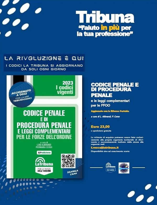 Codice Penale e Procedura Penale - Offerta LA TRIBUNA-CONSAP
