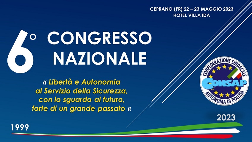 6° Congresso Nazionale CONSAP - Ceprano (FR) Hotel Villa Ida - 22-23 maggio 2023