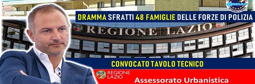 Tavolo Tecnico Assessore Regione Lazio Pasquale Ciacciarelli - Sfratto Collina delle Muse - Montespaccato (ROMA)