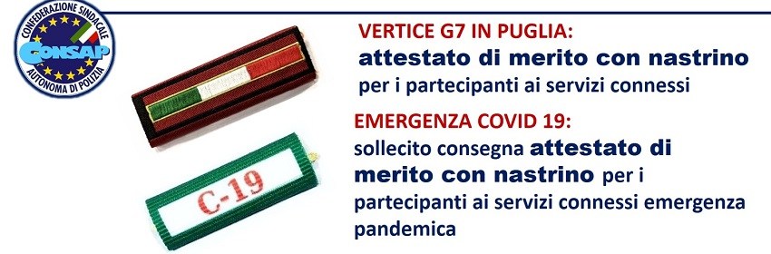 Nastrino G7 e Nastrino Covid - Polizia di Stato